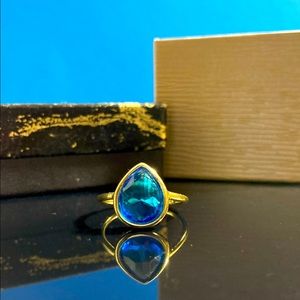 18K Yellow Gold Filled Siberian Blue Quartz